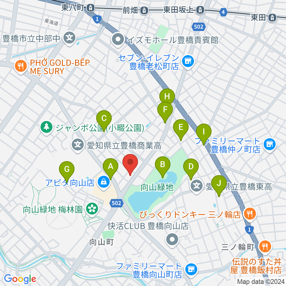 音楽創生ピアノフォルテ周辺のカフェ一覧地図