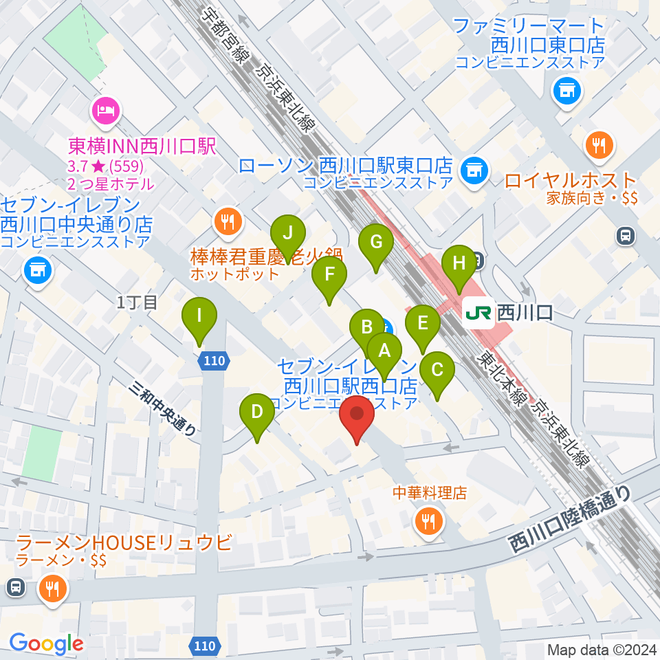 エムズパーカッションラボ周辺のカフェ一覧地図