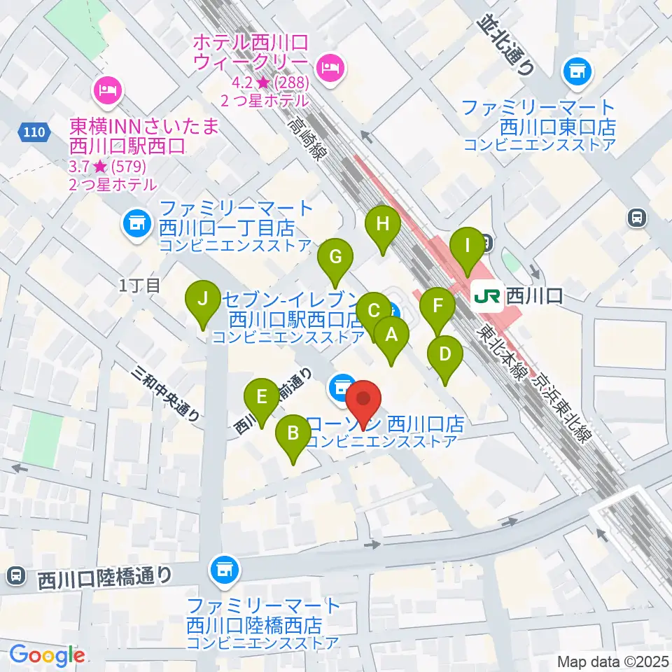 エムズパーカッションラボ周辺のカフェ一覧地図