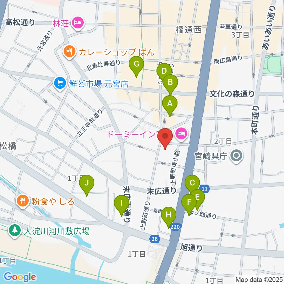 CDプレス匠周辺のカフェ一覧地図