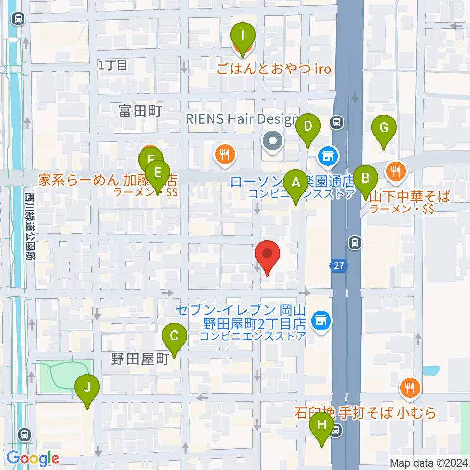 ROCK FIELD周辺のカフェ一覧地図