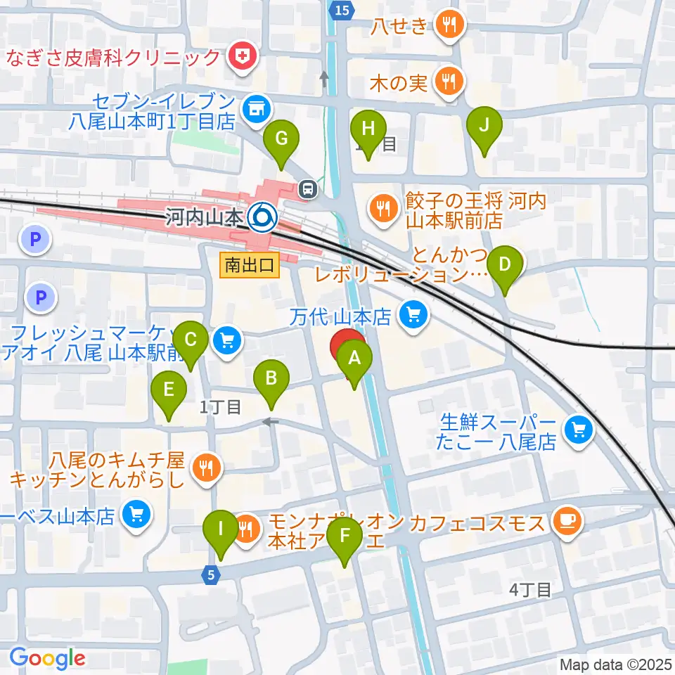 F2おんがく教室周辺のカフェ一覧地図