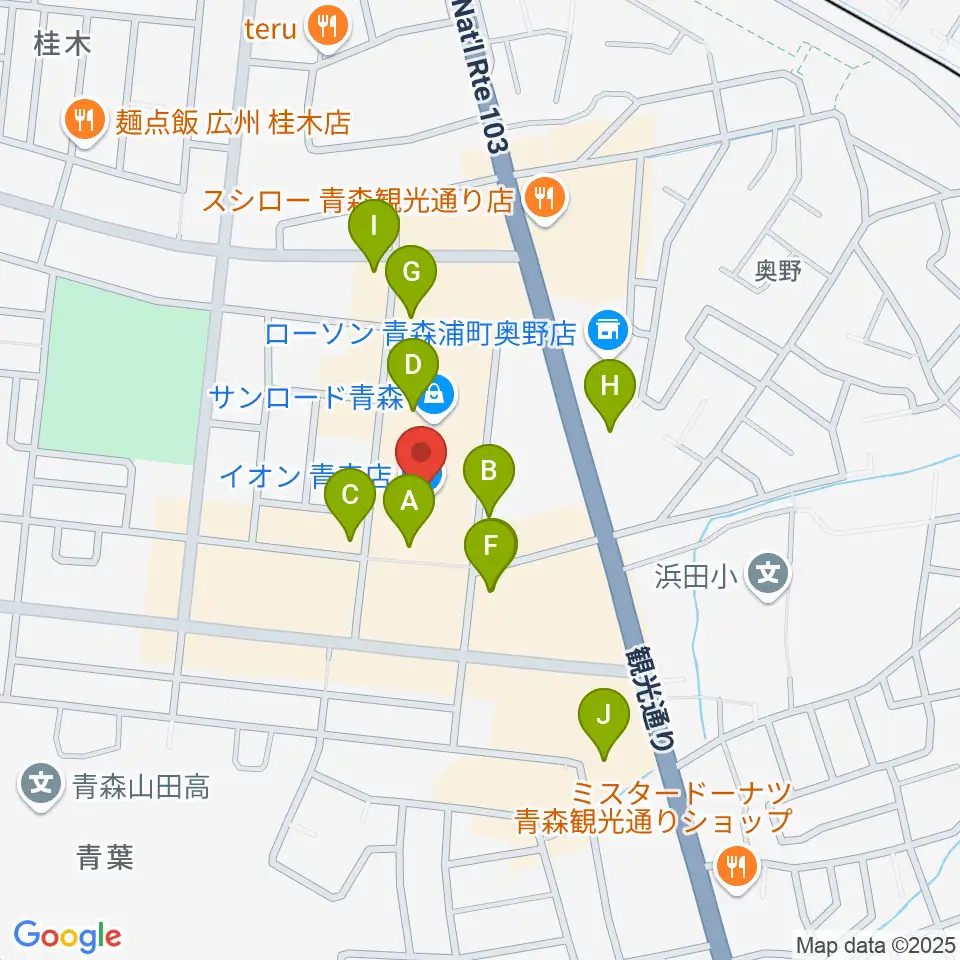 カルチャーセンターRAB学苑周辺のカフェ一覧地図