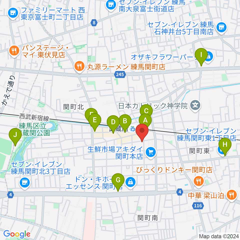 スタヂオワイズ周辺のカフェ一覧地図