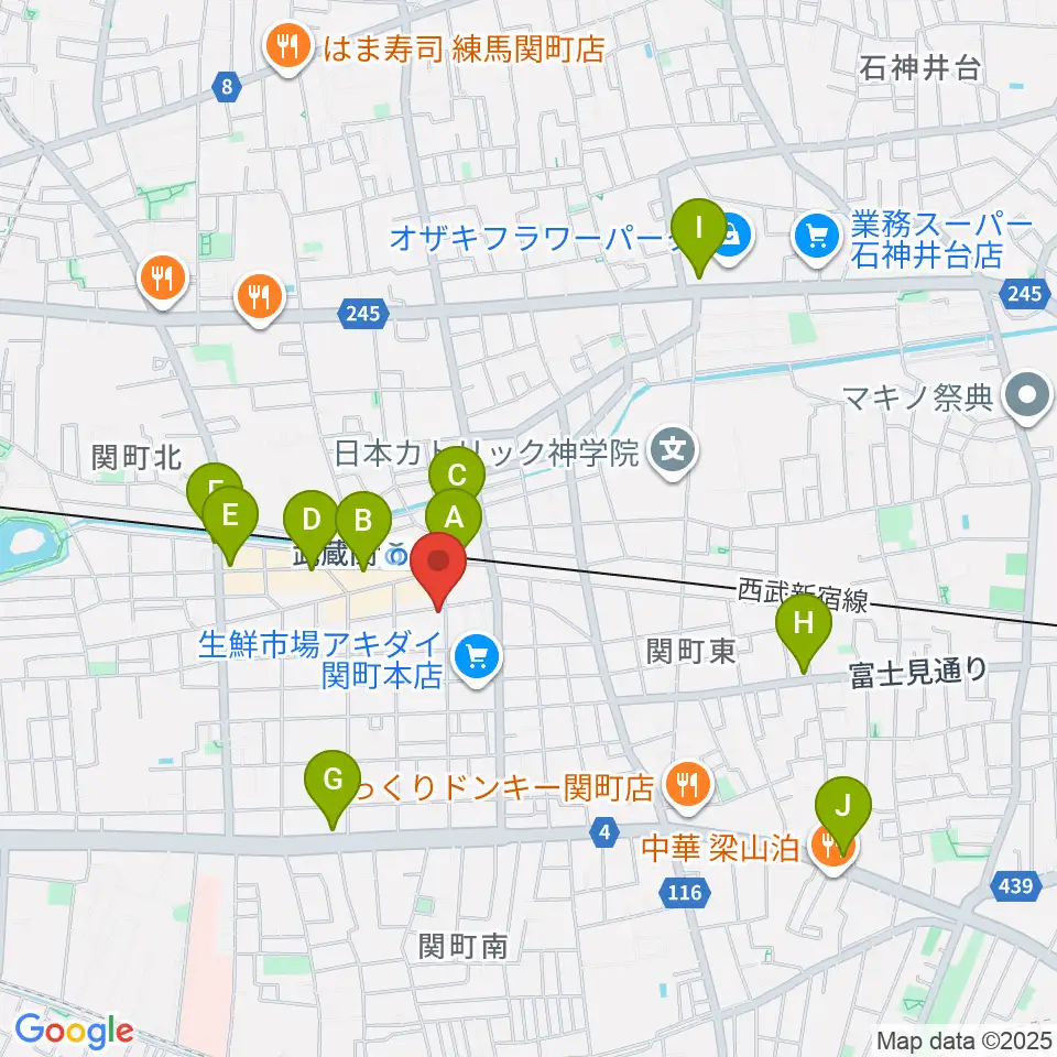 スタヂオワイズ周辺のカフェ一覧地図