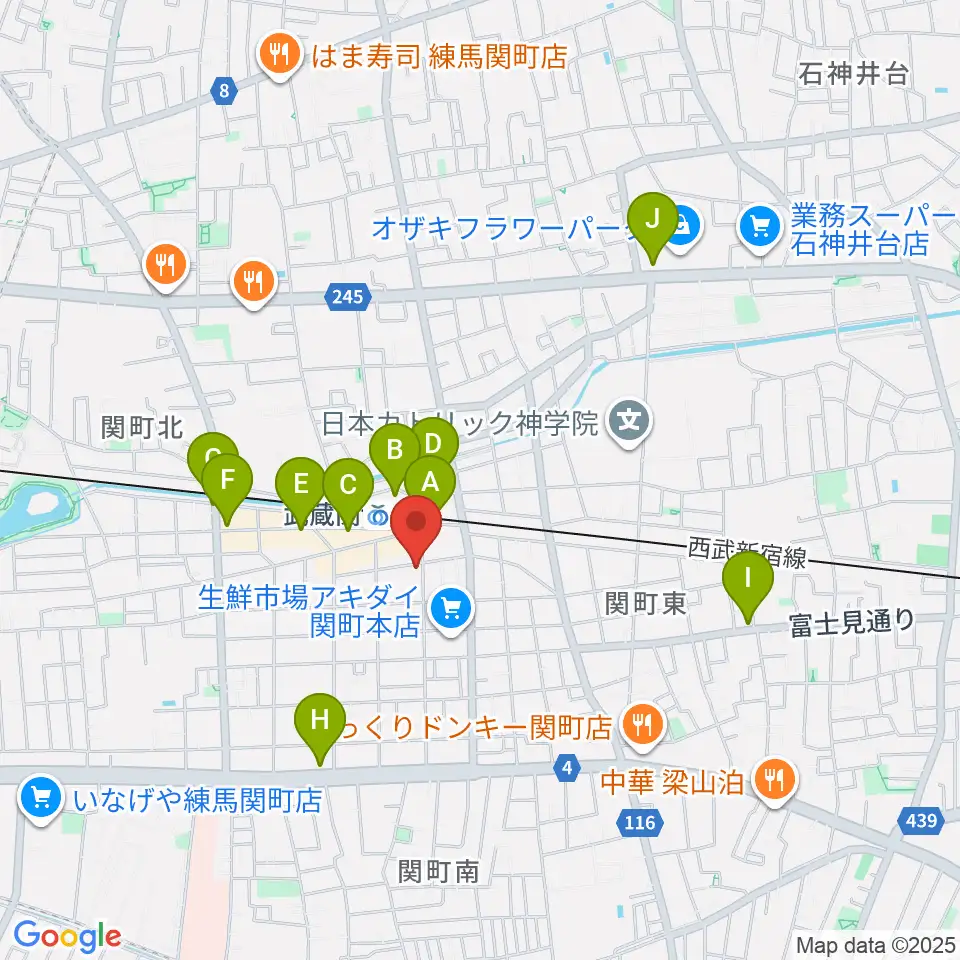 スタヂオワイズ周辺のカフェ一覧地図