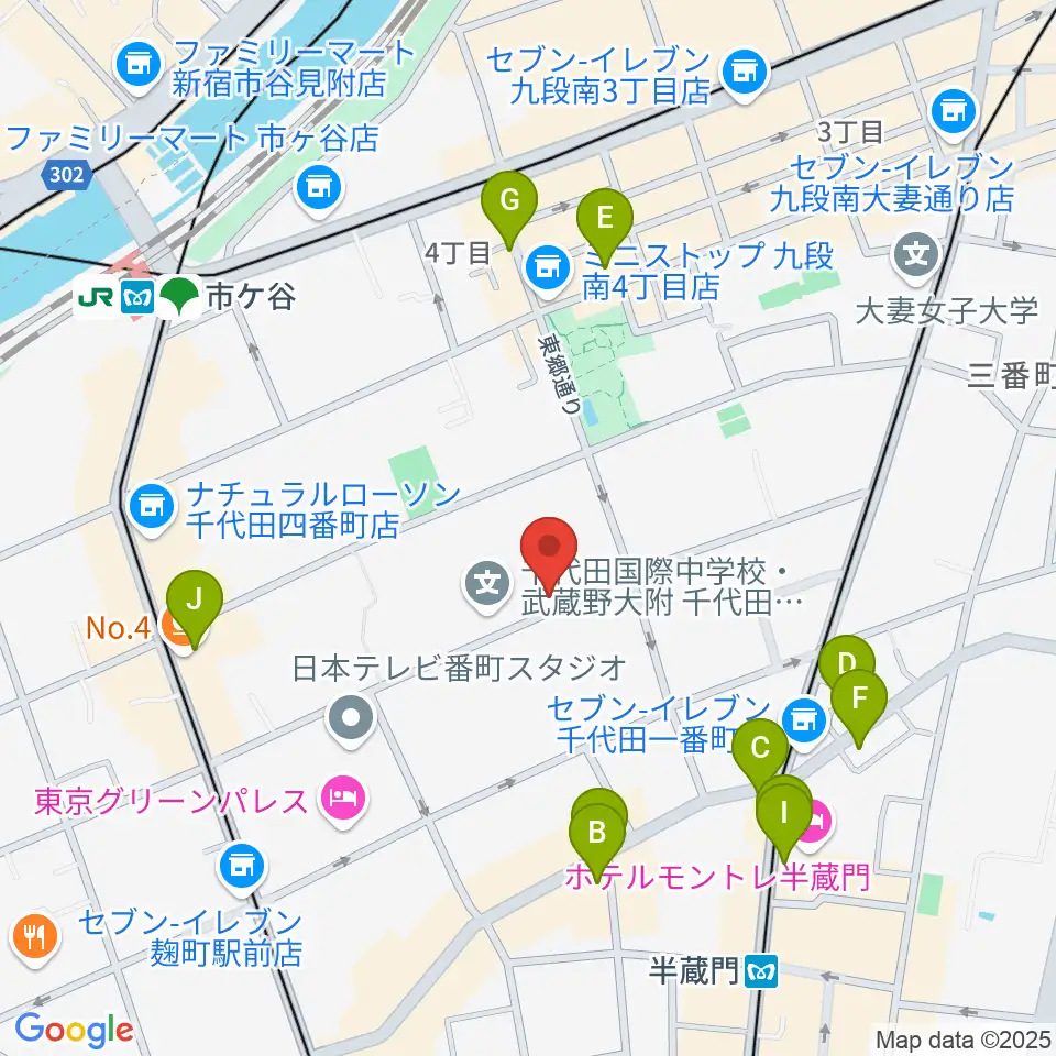 東京ビジュアルアーツ周辺のカフェ一覧地図