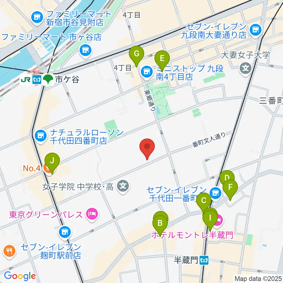 東京ビジュアルアーツ周辺のカフェ一覧地図