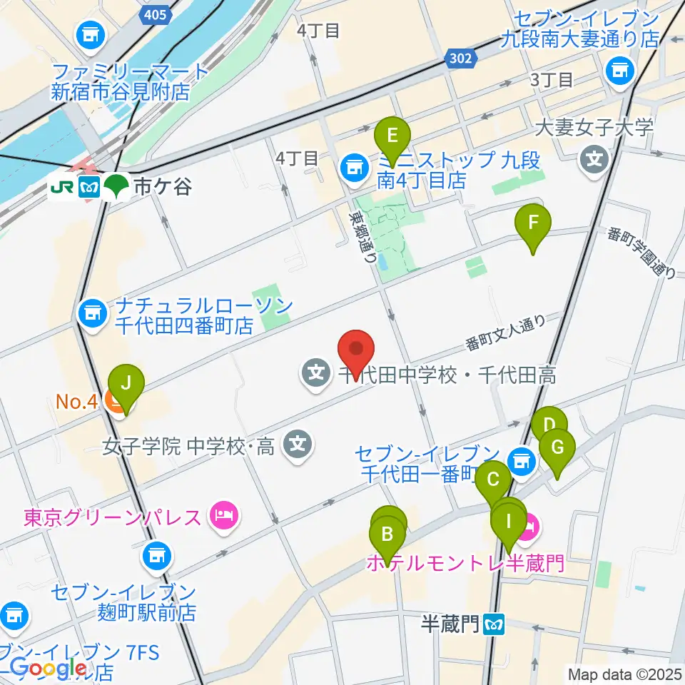 東京ビジュアルアーツ周辺のカフェ一覧地図