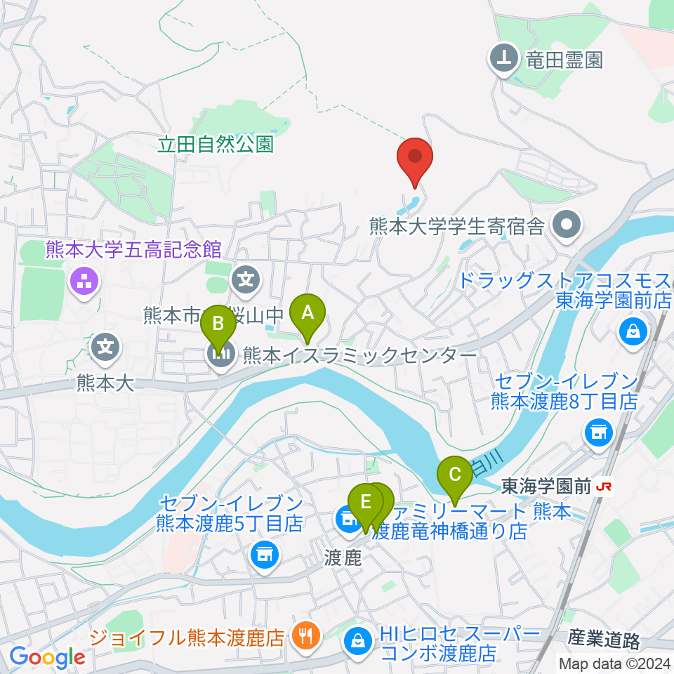 Sonare 森のピアノ教室周辺のカフェ一覧地図