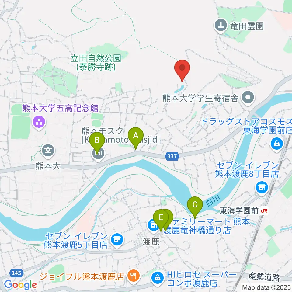 Sonare 森のピアノ教室周辺のカフェ一覧地図