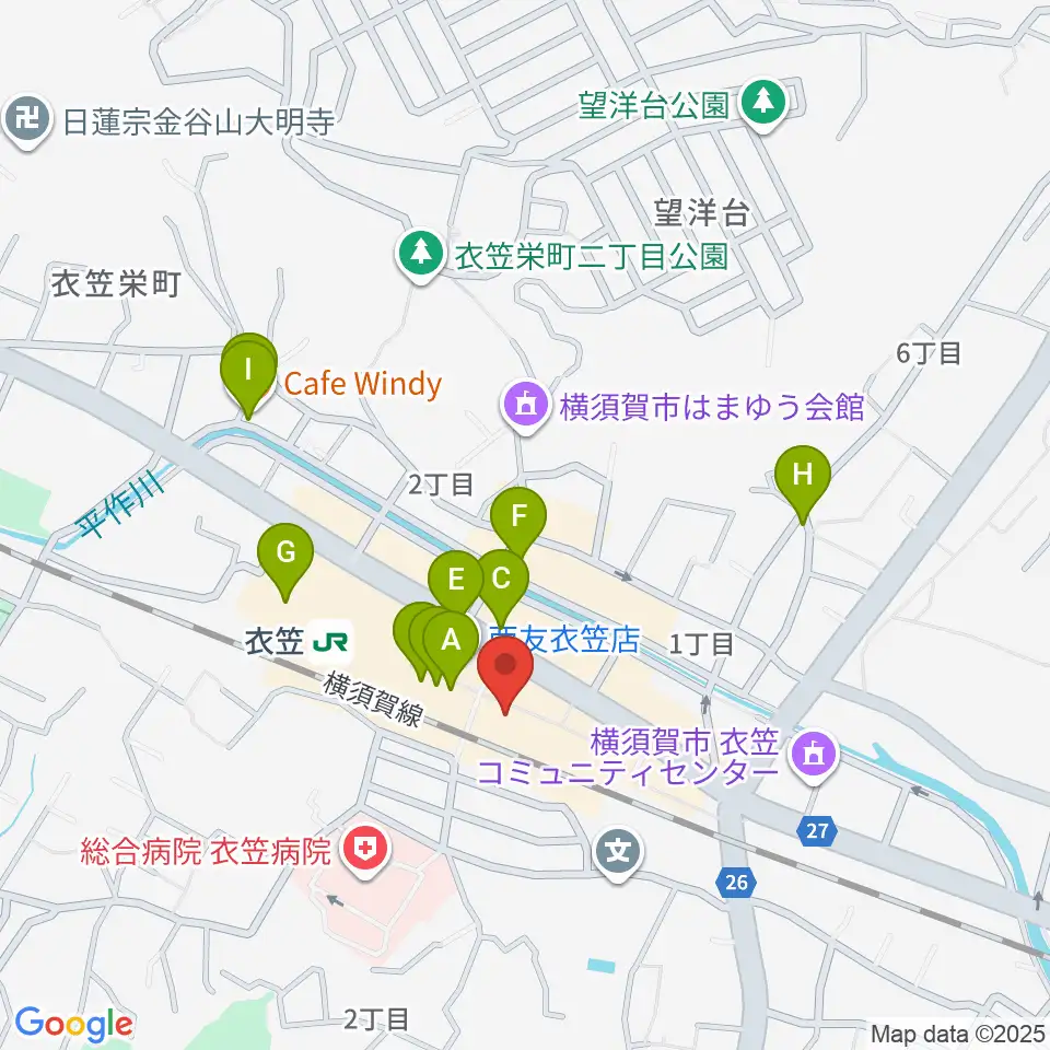 石田音楽院周辺のカフェ一覧地図