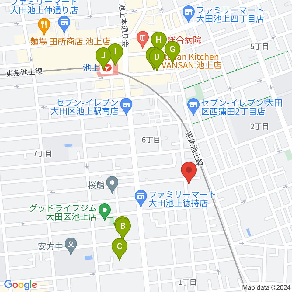 楽器レンタルNAF周辺のカフェ一覧地図