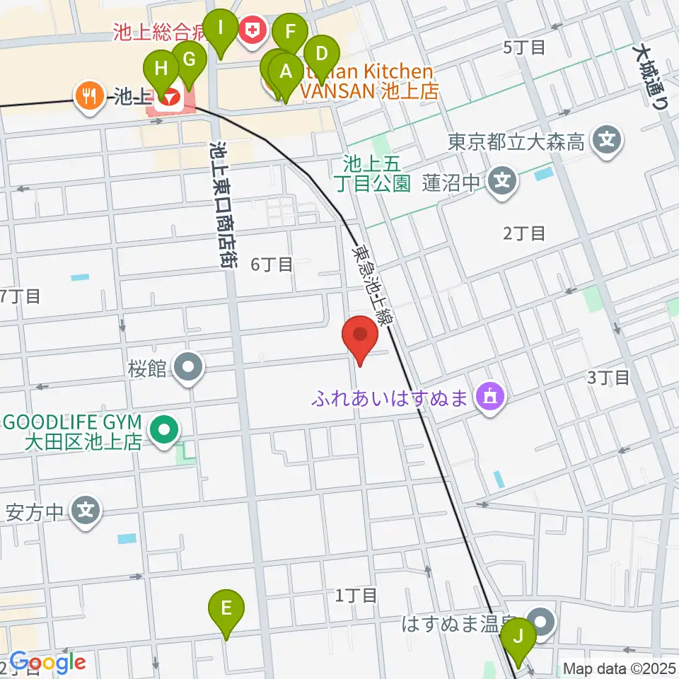 楽器レンタルNAF周辺のカフェ一覧地図