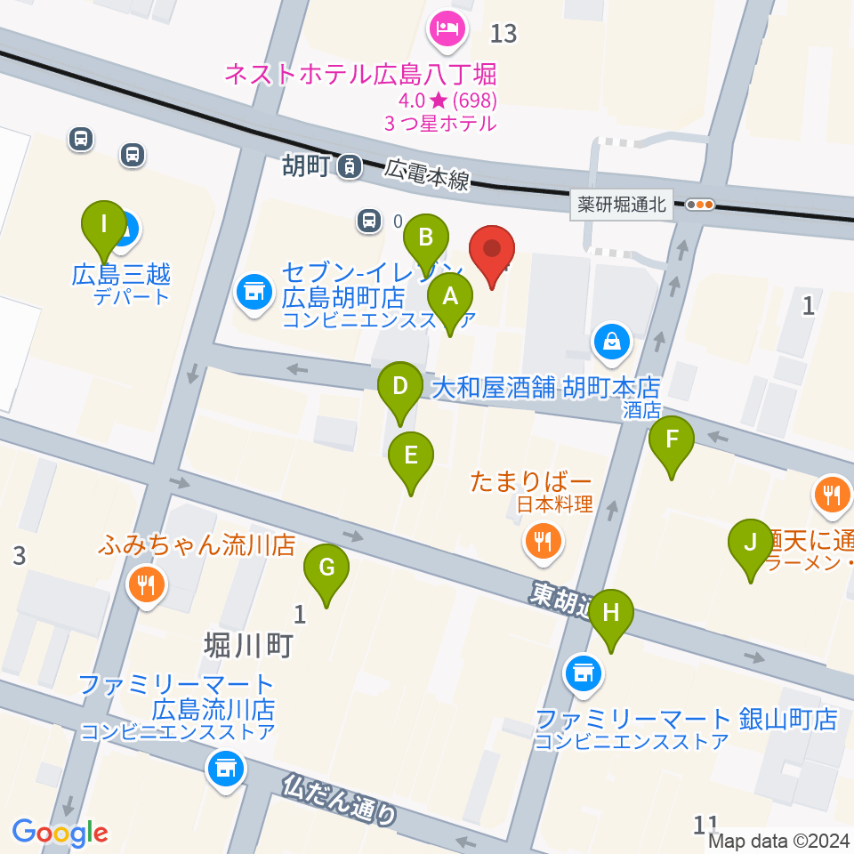 NORI SOUND studio周辺のカフェ一覧地図