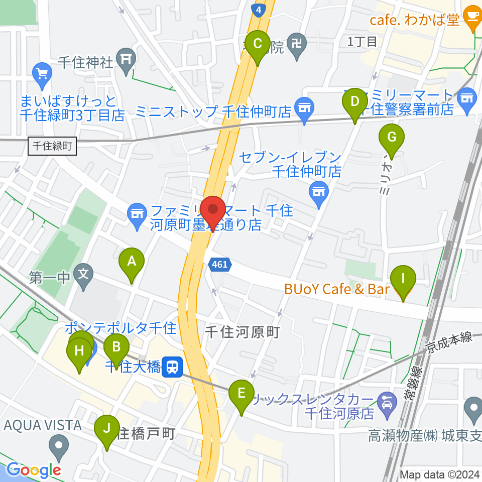 Gスクエア周辺のカフェ一覧地図