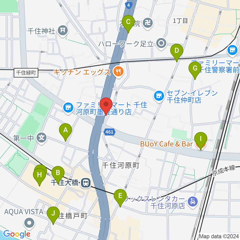 Gスクエア周辺のカフェ一覧地図