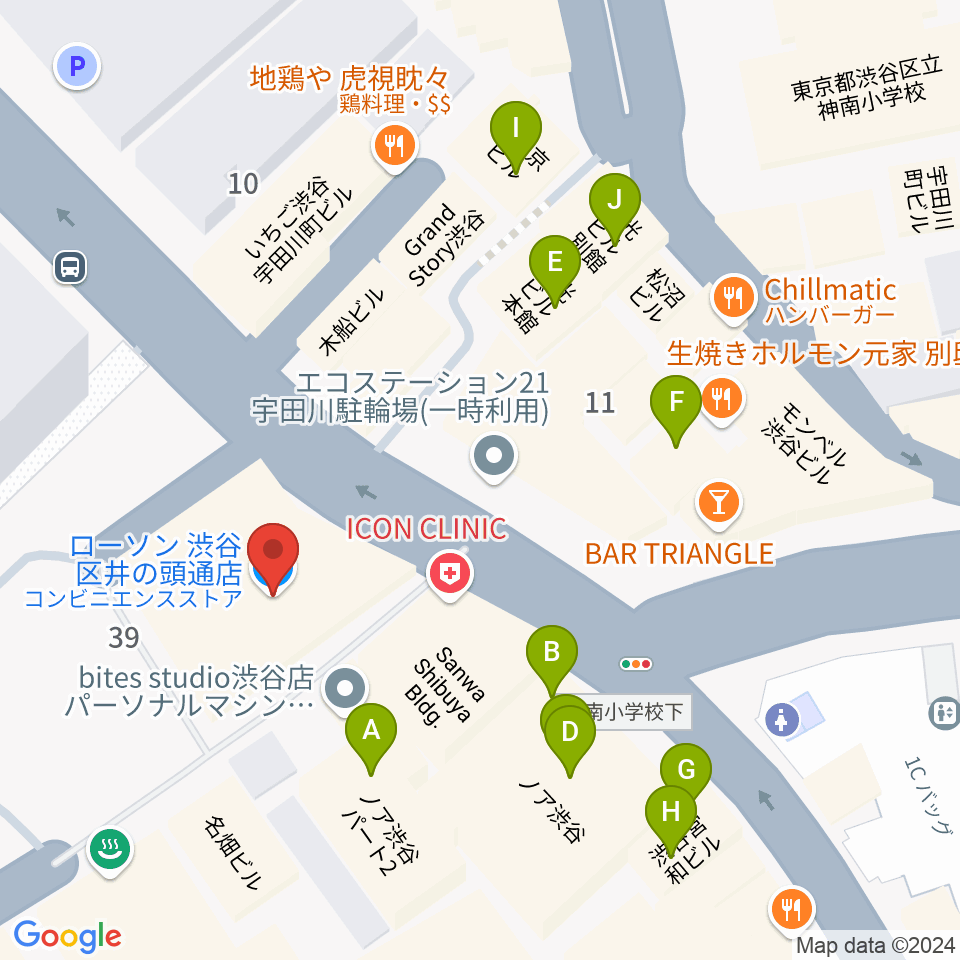 サウンドスタジオノア 渋谷2号店周辺のカフェ一覧地図