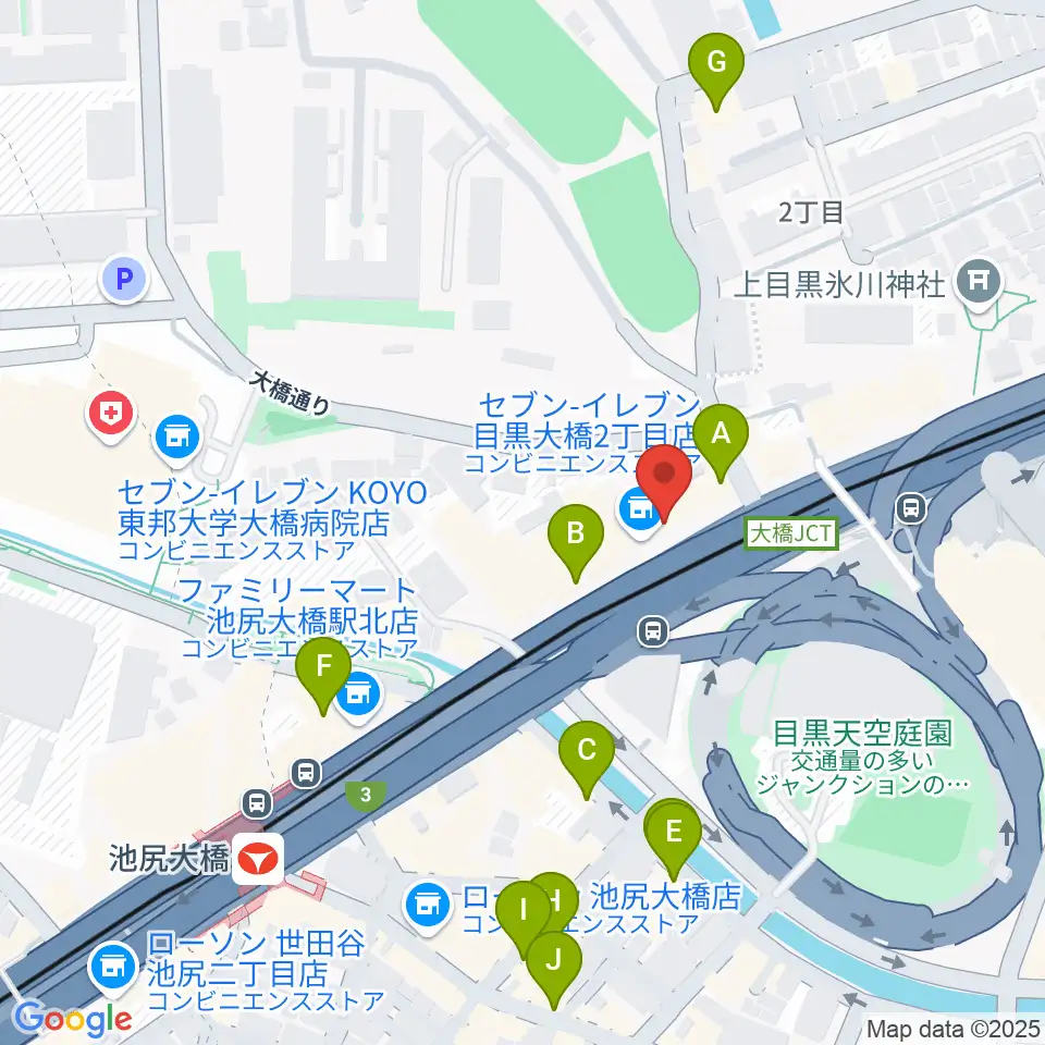 サウンドスタジオノア 池尻大橋店周辺のカフェ一覧地図