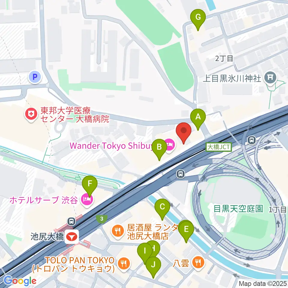 サウンドスタジオノア 池尻大橋店周辺のカフェ一覧地図