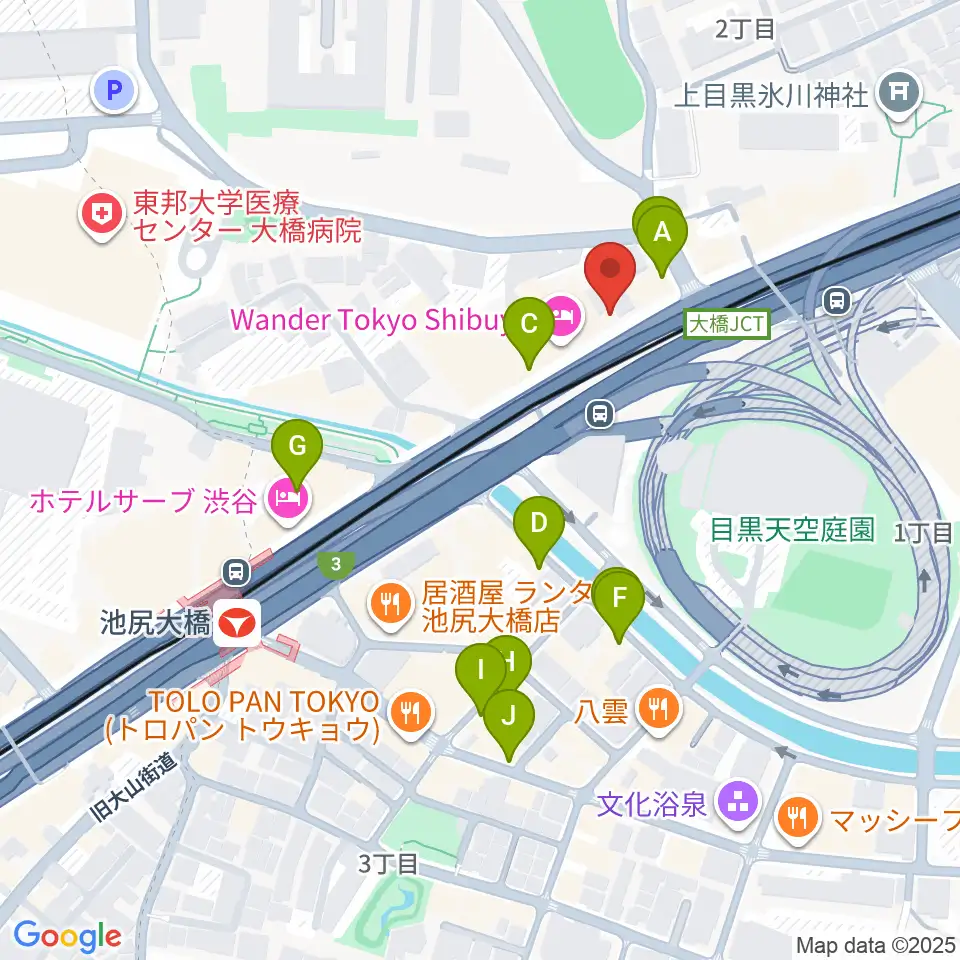 サウンドスタジオノア 池尻大橋店周辺のカフェ一覧地図