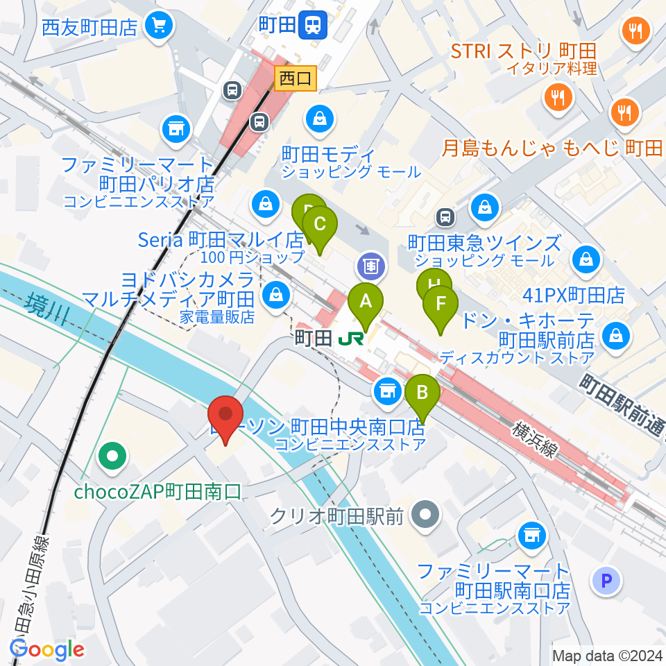 ゲートウェイスタジオ町田店周辺のカフェ一覧地図