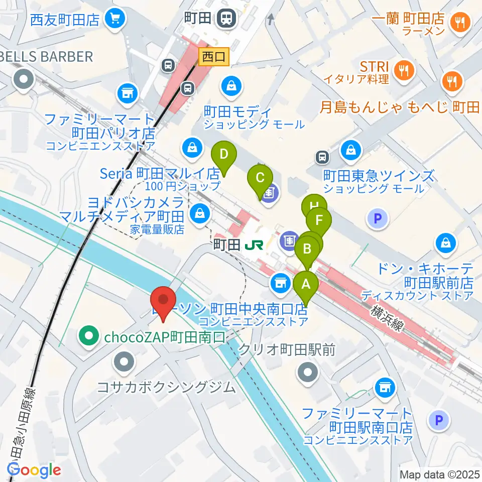 ゲートウェイスタジオ町田店周辺のカフェ一覧地図