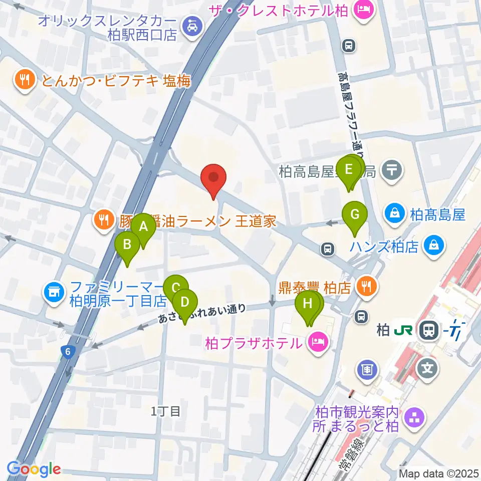 ゲートウェイスタジオ柏店周辺のカフェ一覧地図