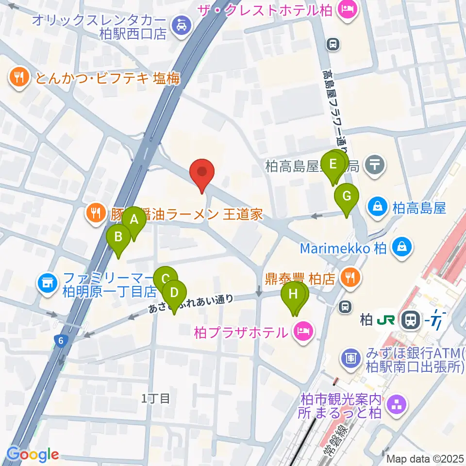ゲートウェイスタジオ柏店周辺のカフェ一覧地図