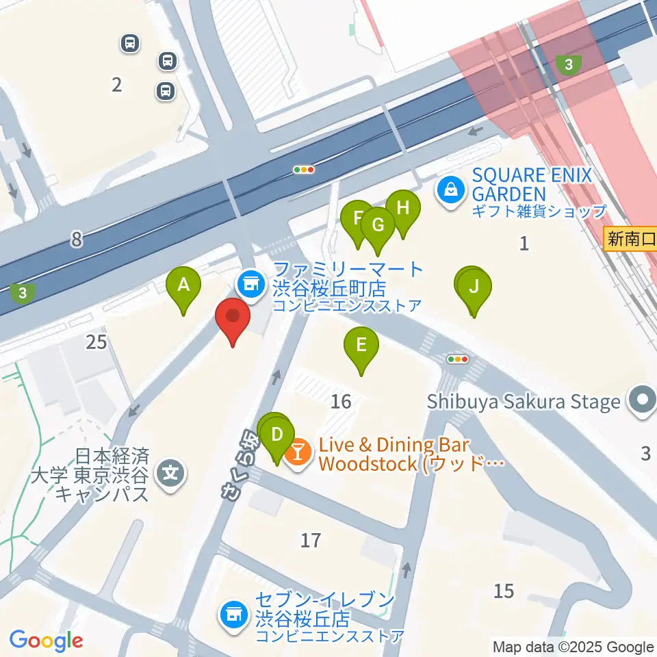 スタジオペンタ渋谷シティサイド周辺のカフェ一覧地図