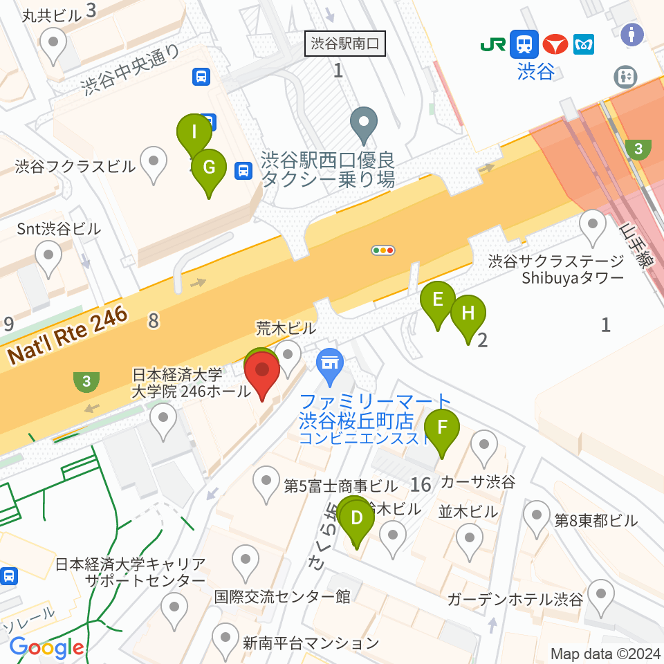 スタジオペンタ渋谷ムーンサイド周辺のカフェ一覧地図