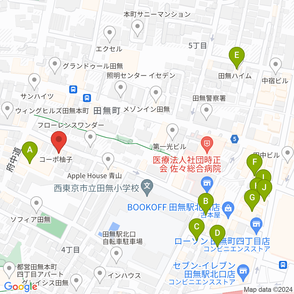 スタジオトライブ周辺のカフェ一覧地図