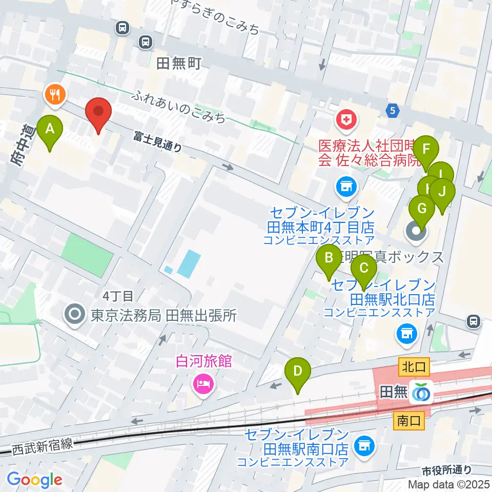 スタジオトライブ周辺のカフェ一覧地図