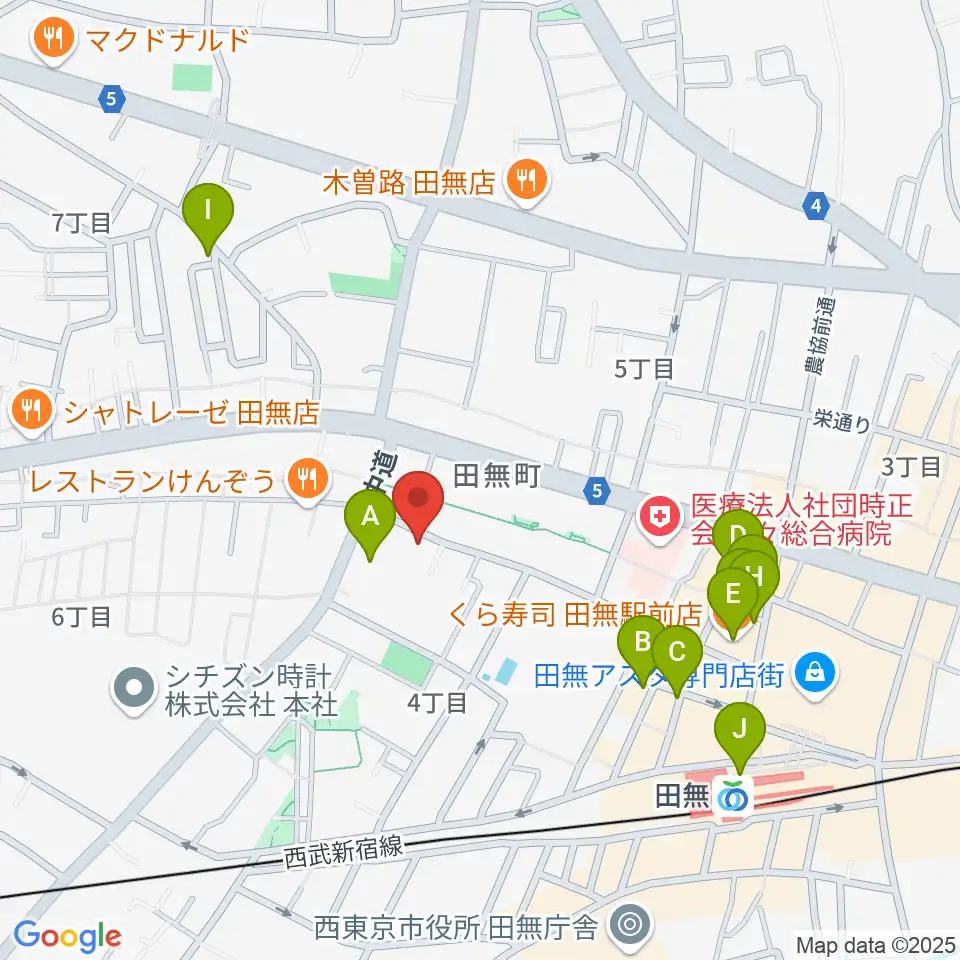 スタジオトライブ周辺のカフェ一覧地図