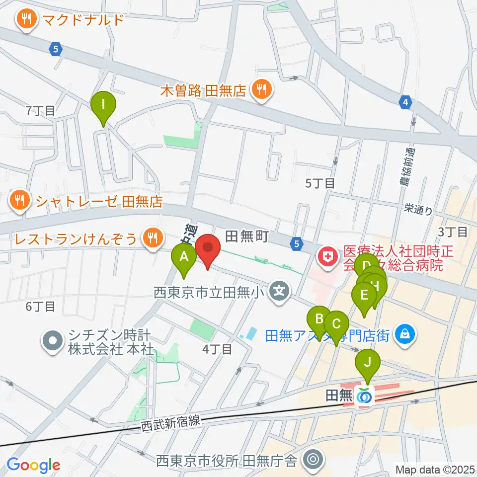スタジオトライブ周辺のカフェ一覧地図