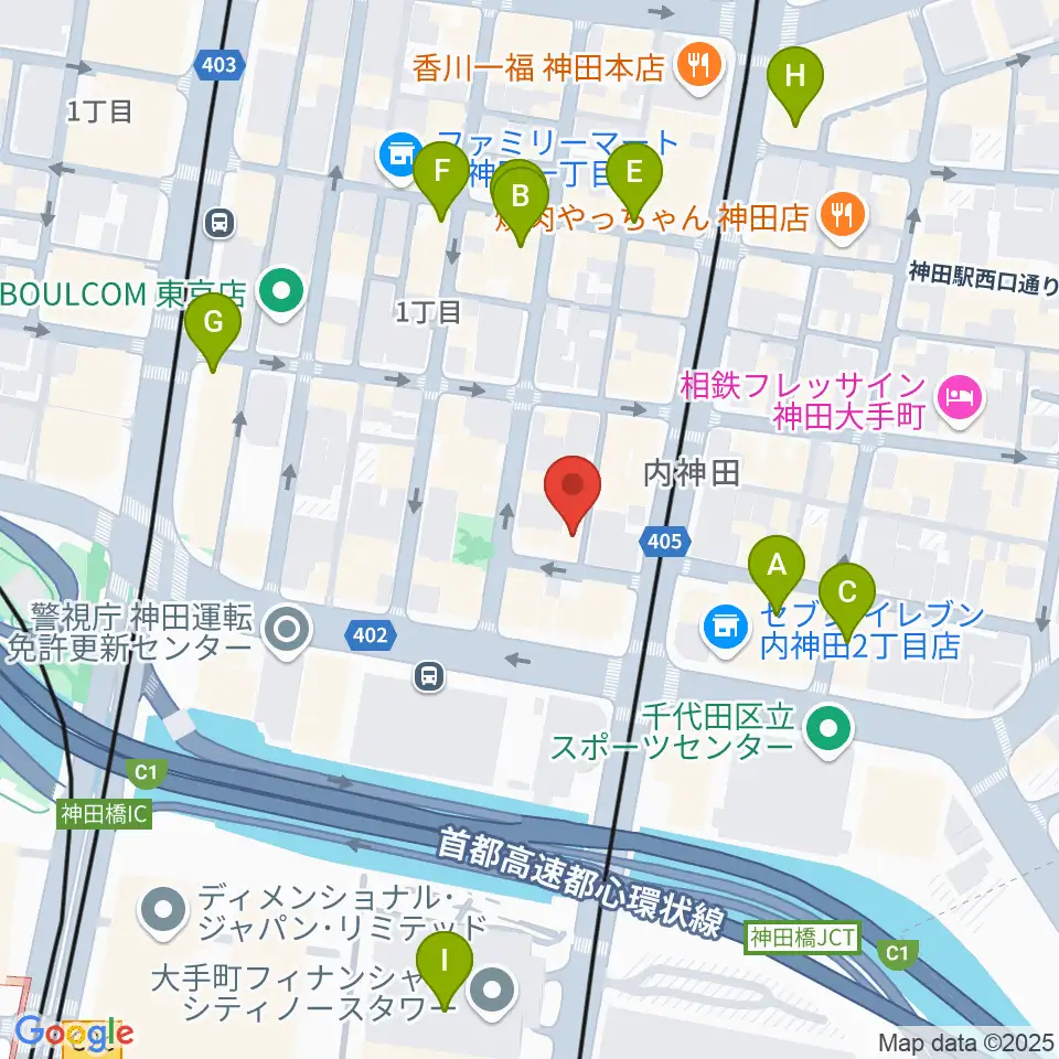 HMVP大手町スタジオ周辺のカフェ一覧地図