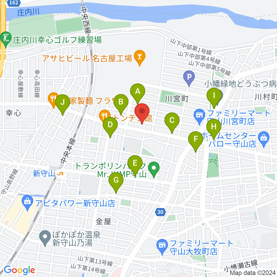 スタジオスプラッシュ周辺のカフェ一覧地図