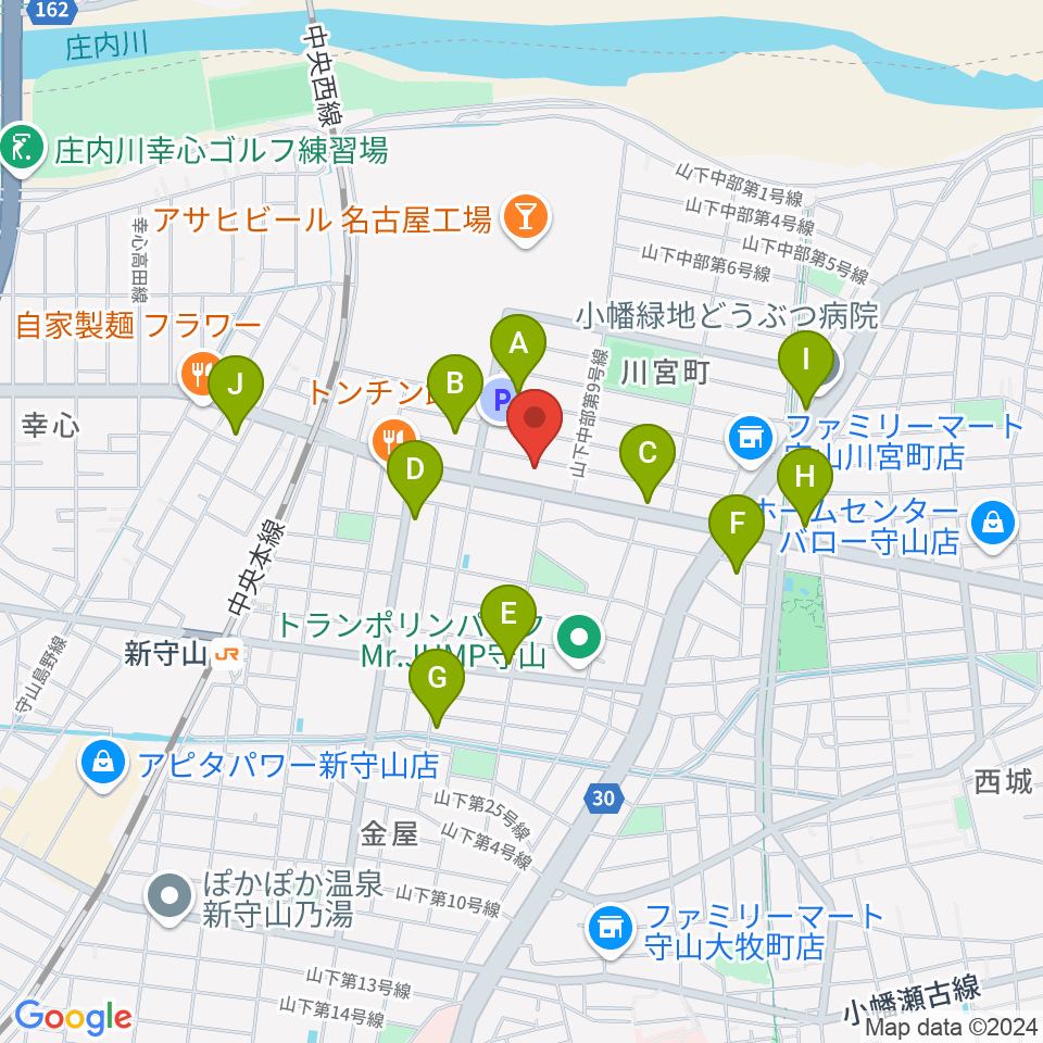 スタジオスプラッシュ周辺のカフェ一覧地図