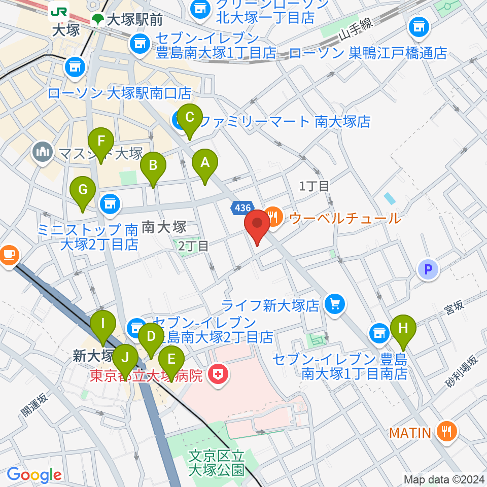 ビーツパラダイス周辺のカフェ一覧地図