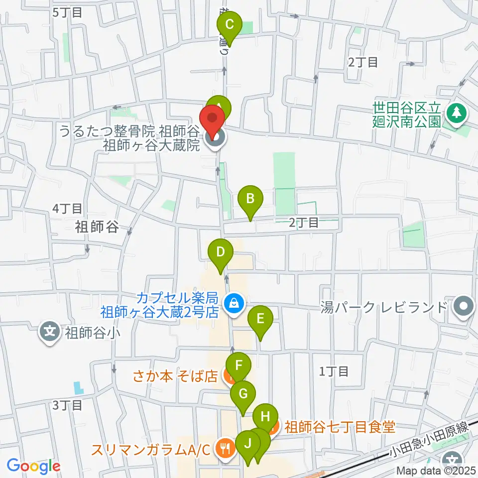 スタジオセイント周辺のカフェ一覧地図