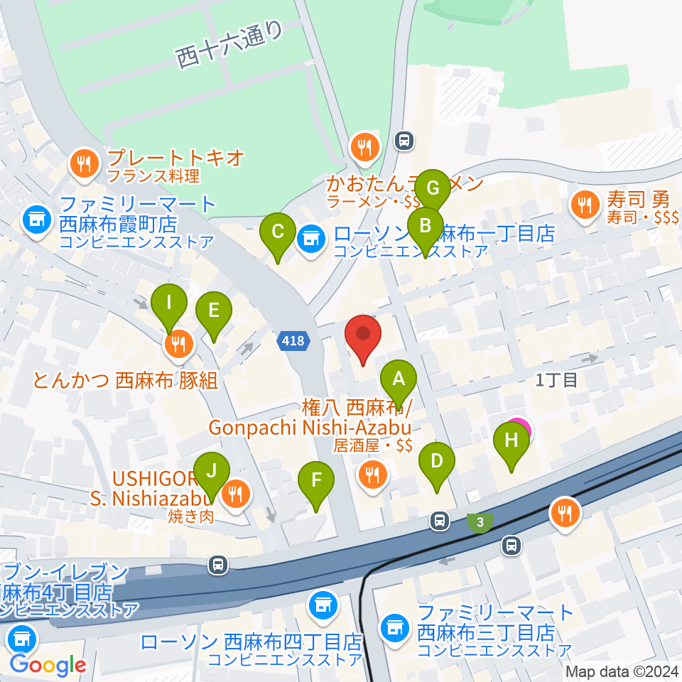 ラボレコーダーズ周辺のカフェ一覧地図