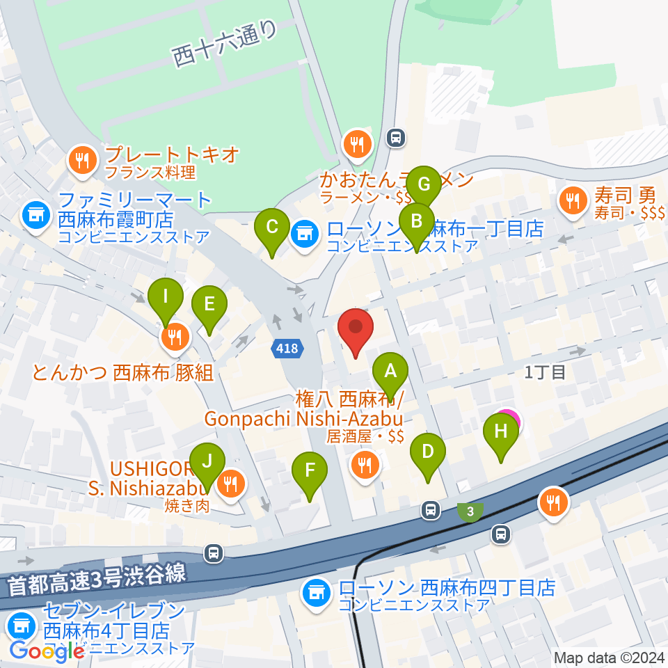 ラボレコーダーズ周辺のカフェ一覧地図