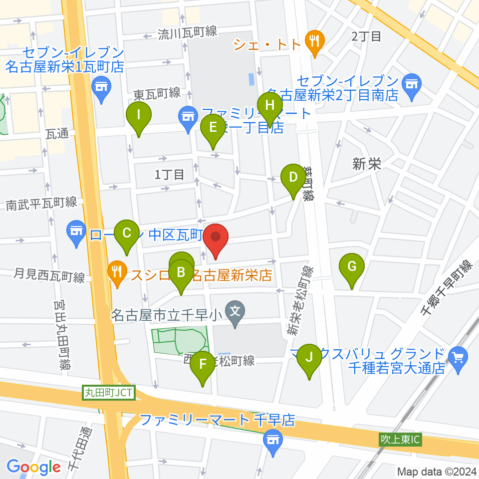 スタジオオフサイド周辺のカフェ一覧地図