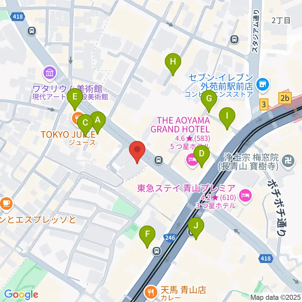 TAIKO-LAB青山周辺のカフェ一覧地図