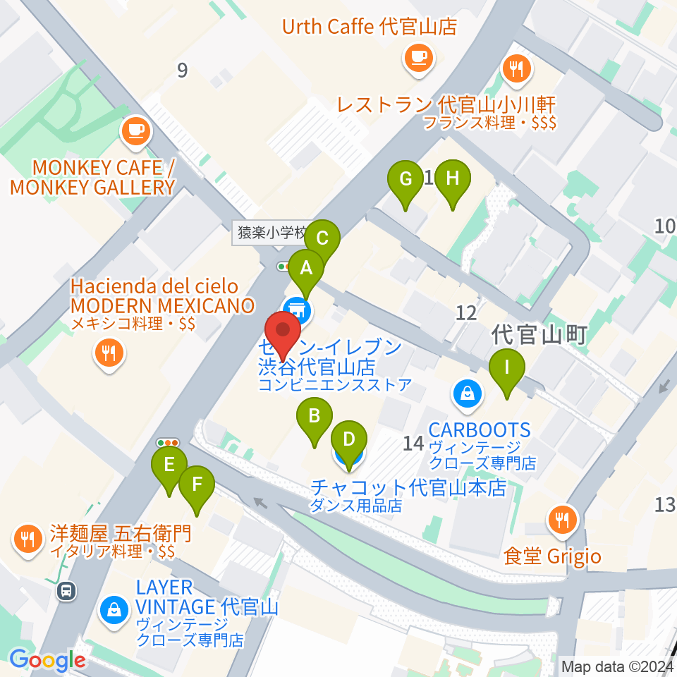 デルファイサウンド周辺のカフェ一覧地図