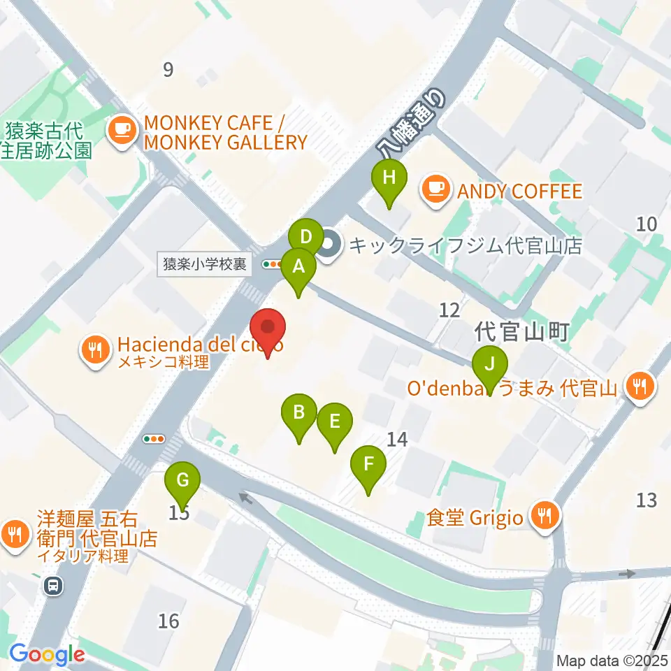 デルファイサウンド周辺のカフェ一覧地図