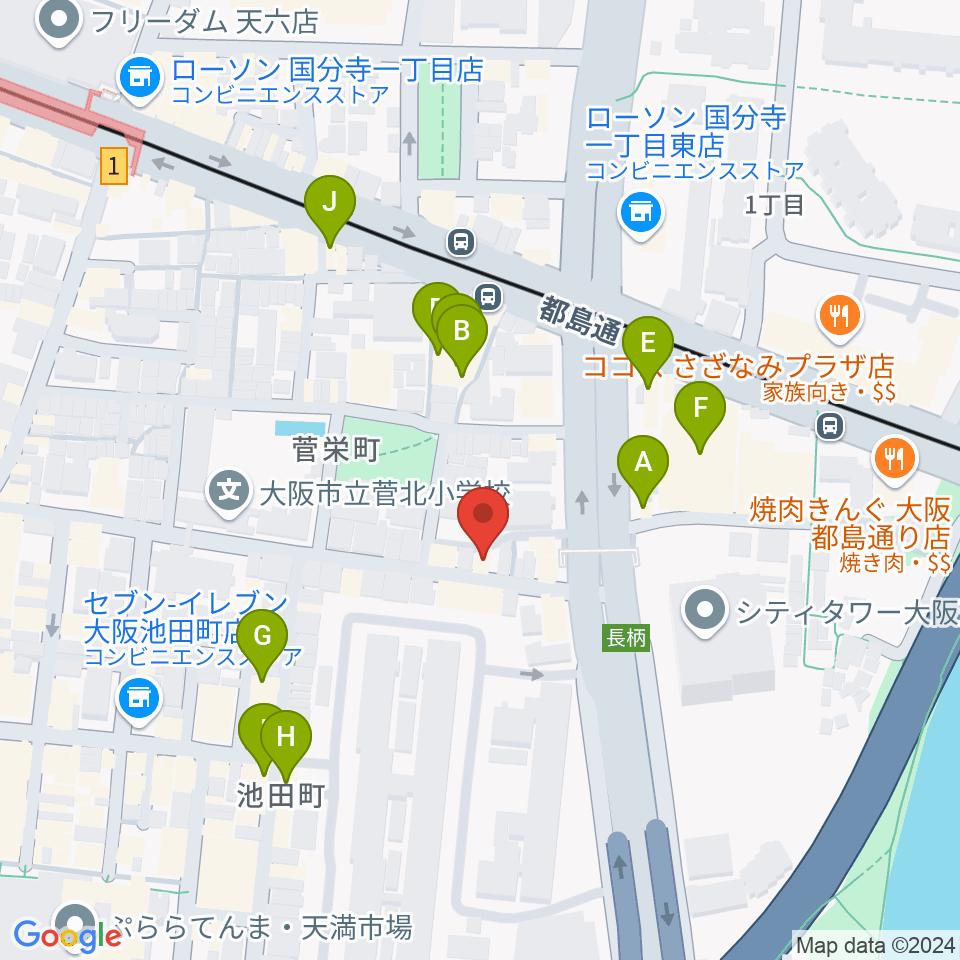 ココサウンド周辺のカフェ一覧地図