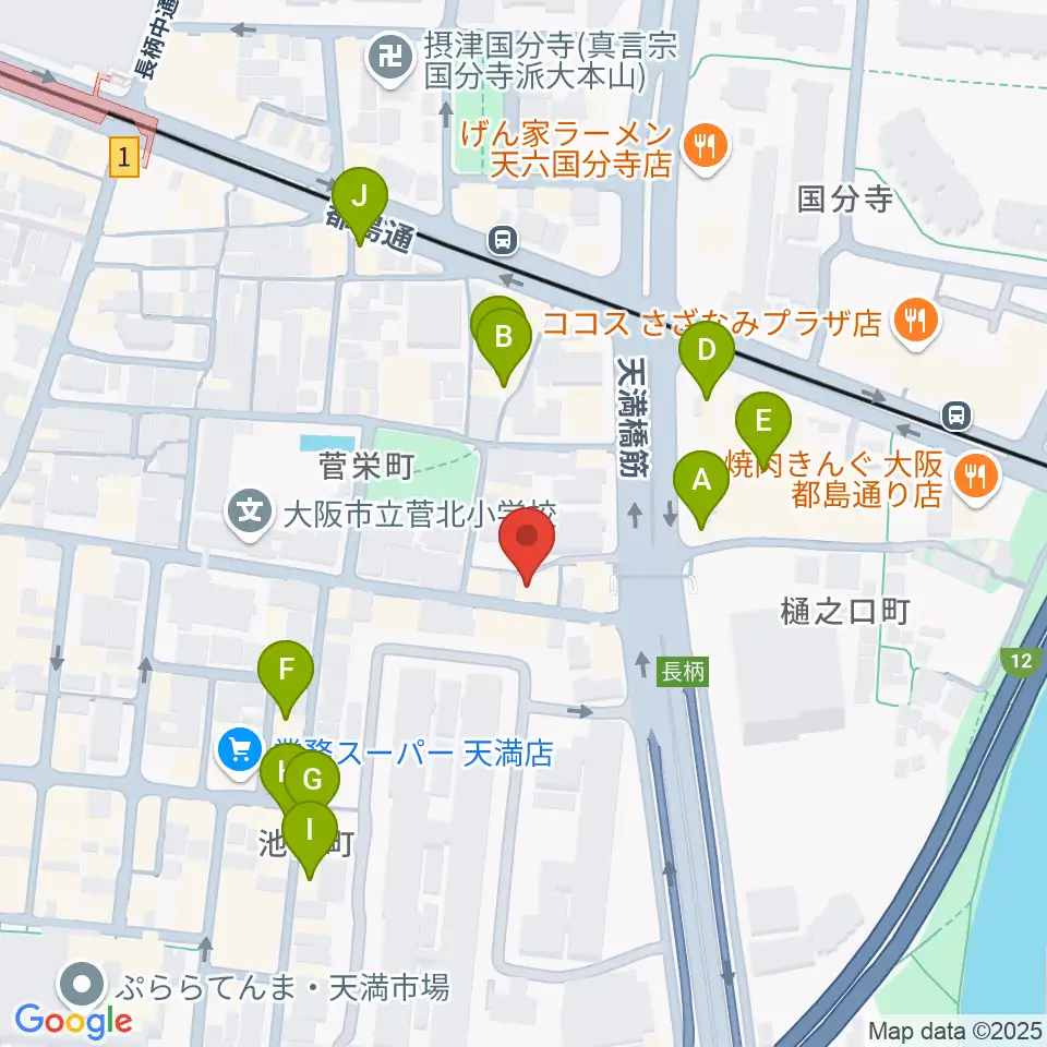 ココサウンド周辺のカフェ一覧地図