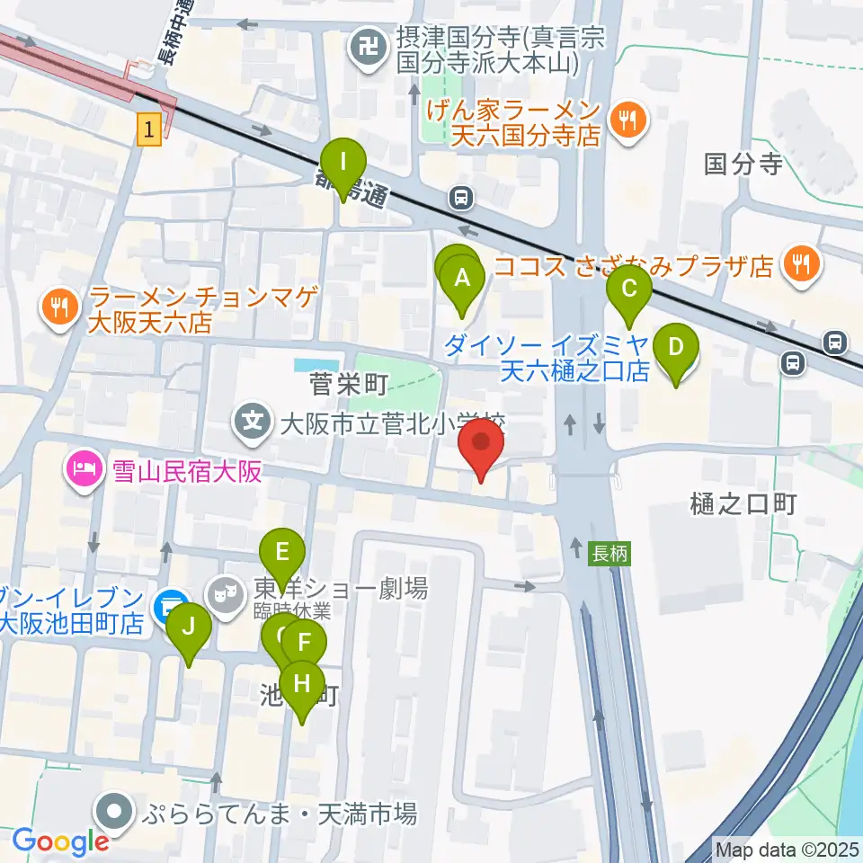 ココサウンド周辺のカフェ一覧地図