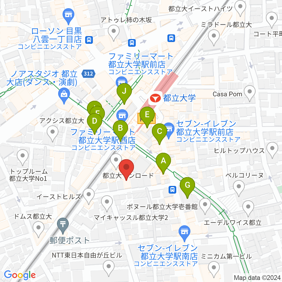 桐朋 子供のための音楽教室 目黒教室周辺のカフェ一覧地図